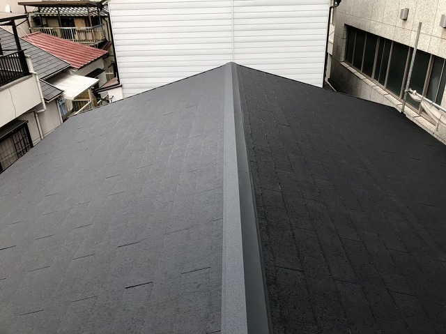 カラーベスト設置棟板金も